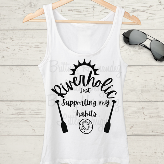 River tee, Riverholic, River Svg, Summer Svg Designs, River Svg Files for Cricut, Silhouette, Instant Download, Digital files